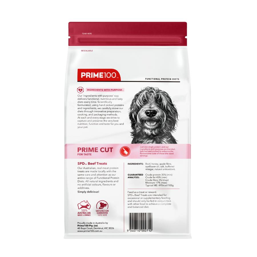 Prime100 SPD Prime Cut Beef Dog Treats 100g