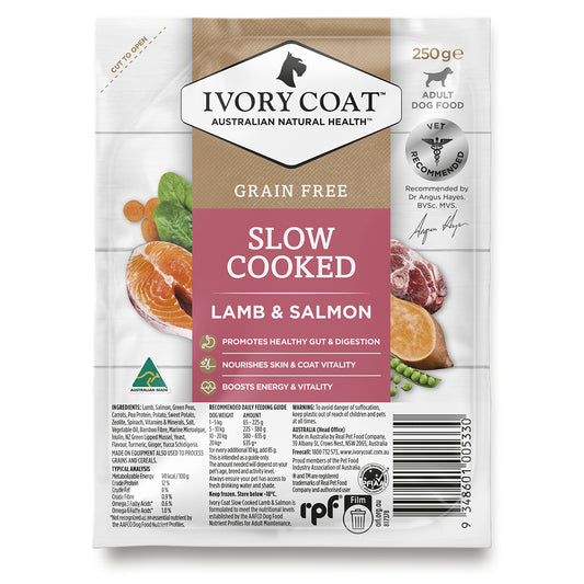 Ivory Coat Slow Cooked Lamb & Salmon Adult Dog Meal