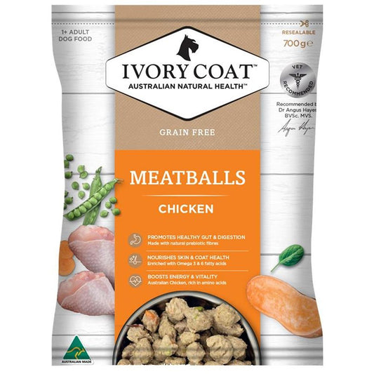 Ivory Coat Meatballs Chicken Adult Dog Meal