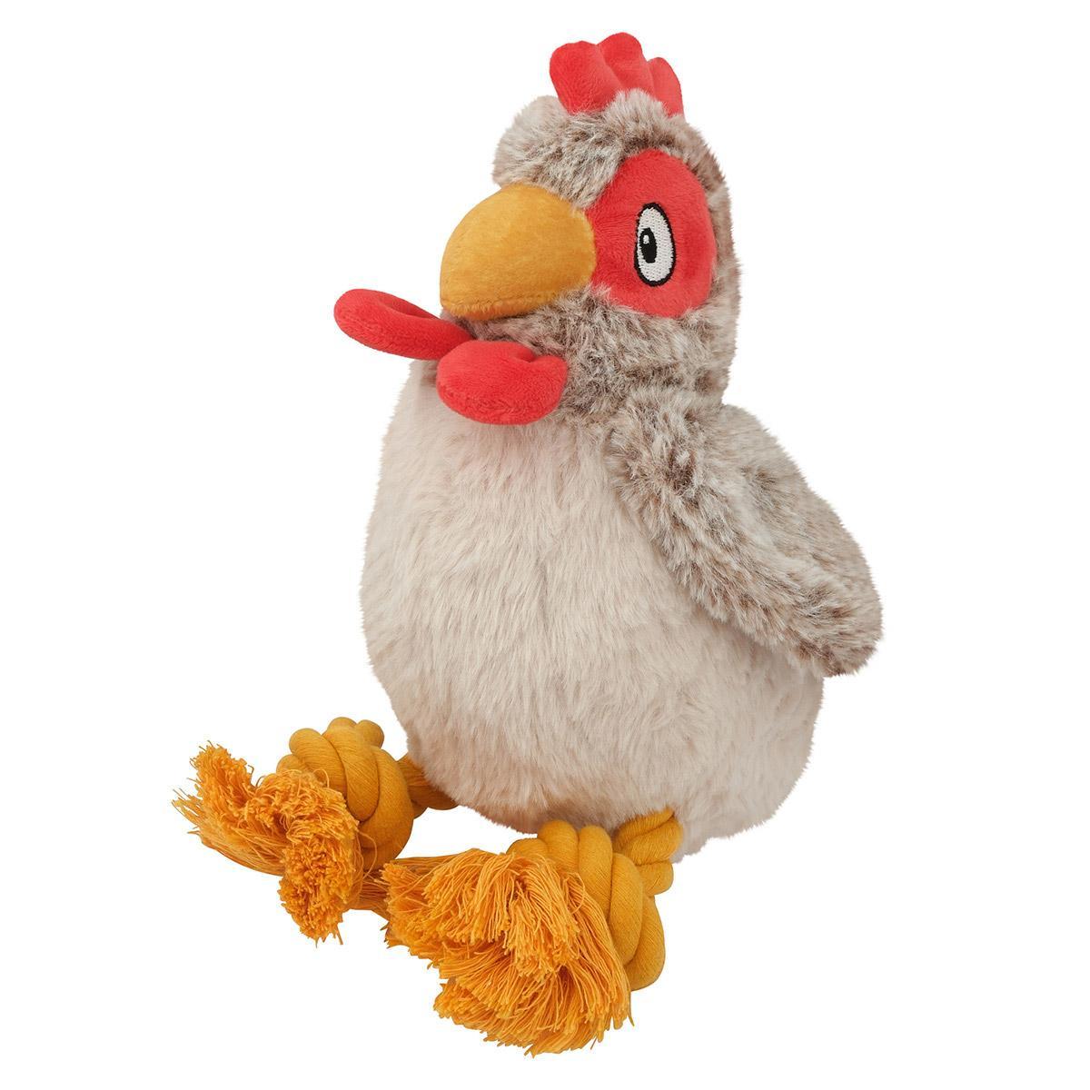 Farm Chicken Plush Rope Dog Toy