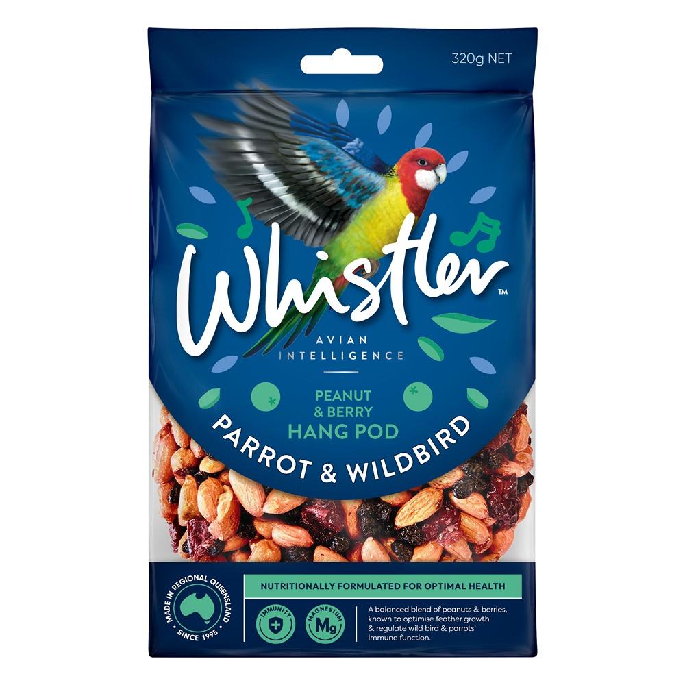 Whistler Parrot & Wildbird Berries & Peanut Blend Hang Pod 320g