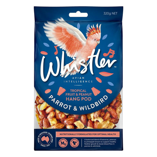 Whistler Parrot & Wildbird Tropical Fruit & Peanut Blend Hang Pod 320g