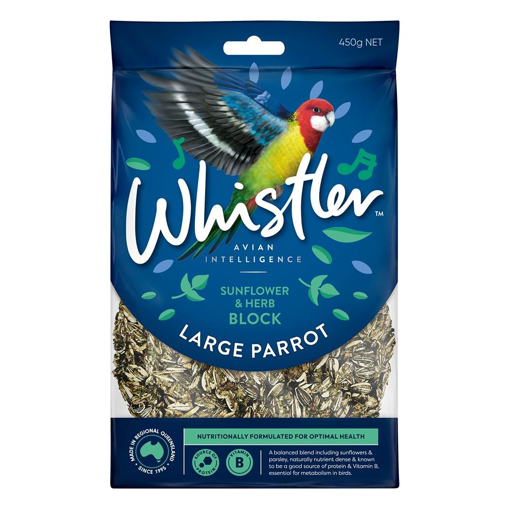 Whistler Large Parrot Sunflower & Herb Blend Block 450g