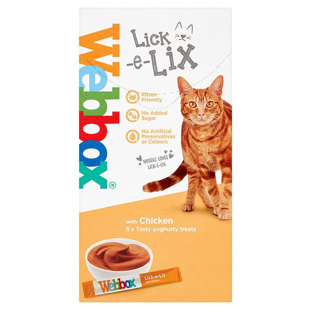 Webbox Lick-E-Lix Chicken Puree Cat Treat 5pk