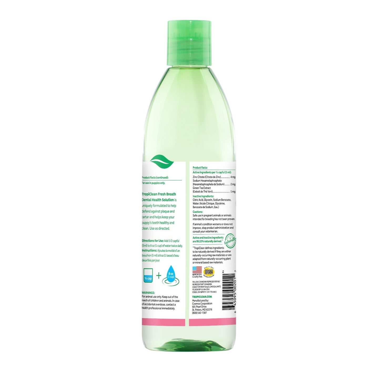 TropiClean Fresh Breath Dental Health Solution for Puppies 473mL