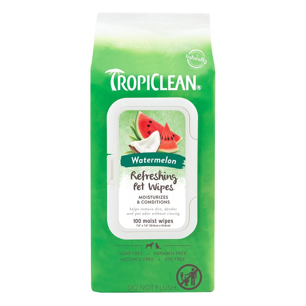 TropiClean Watermelon 2-in-1 Wipes 100pk