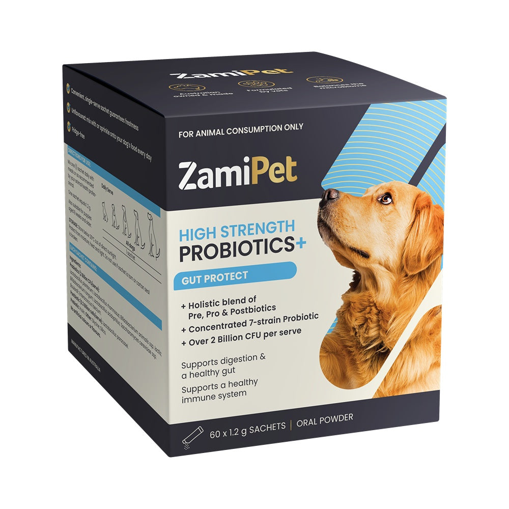 ZamiPet High Strength Probiotics+ Gut Protect Dog Supplement