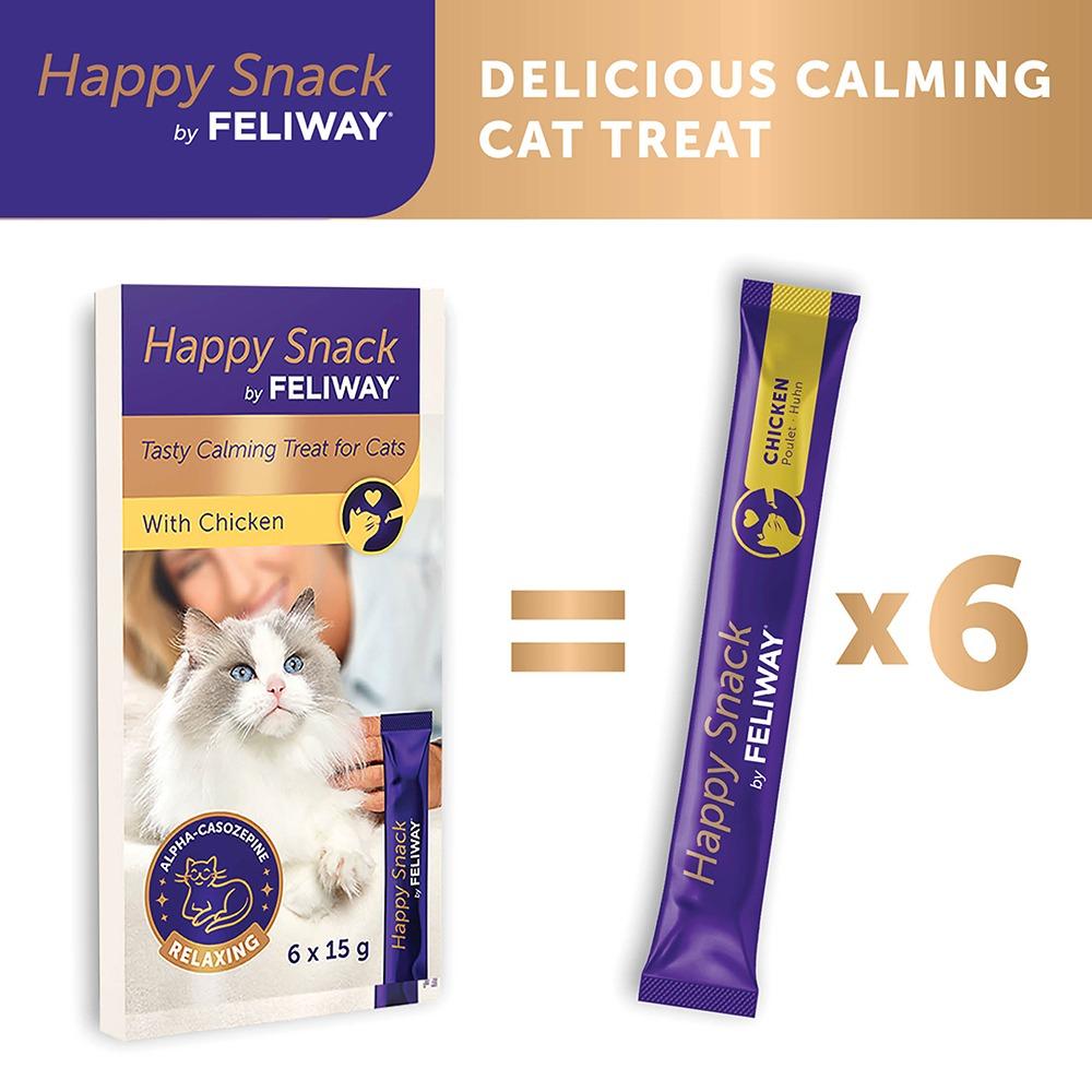 Feliway Happy Snack Lickable Calming Treats 6x15g