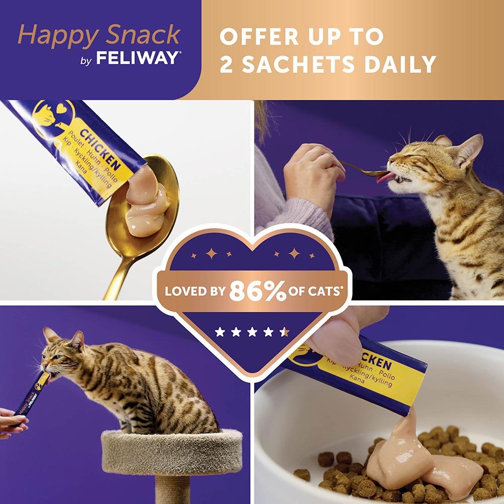 Feliway Happy Snack Lickable Calming Treats 6x15g