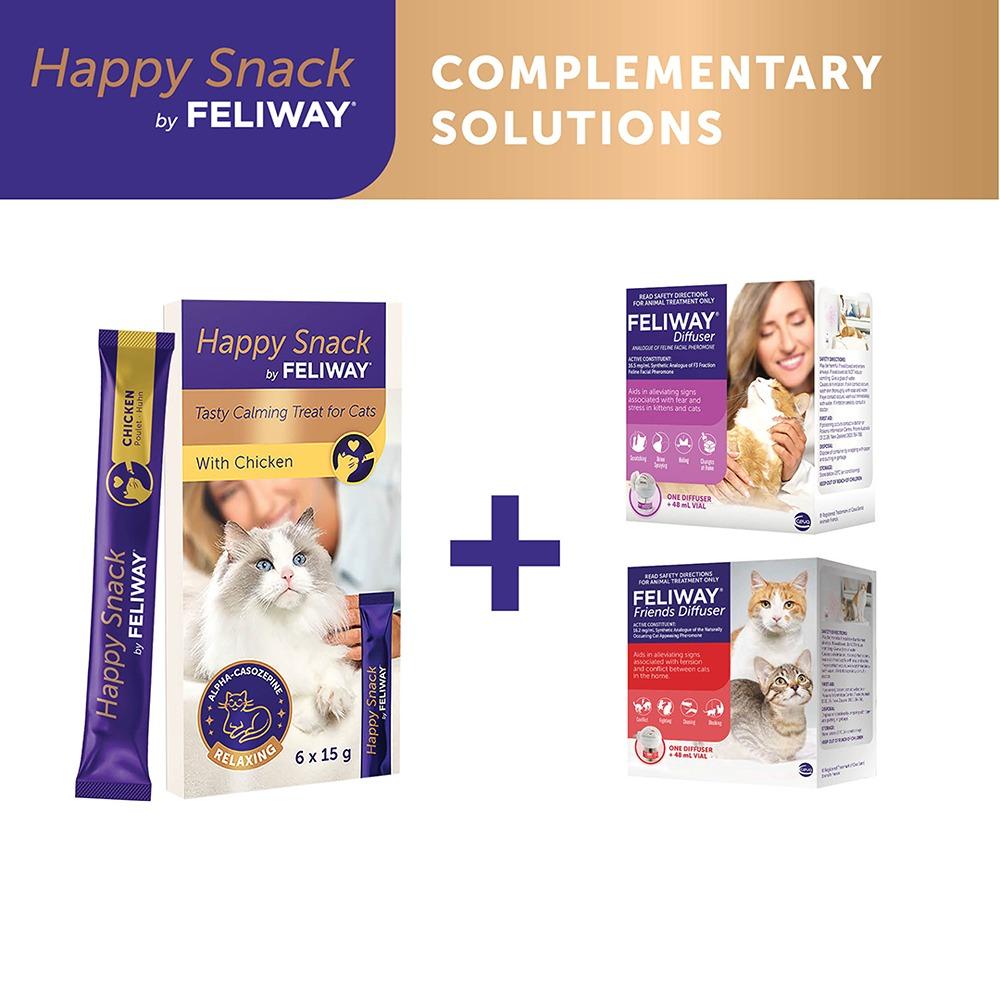 Feliway Happy Snack Lickable Calming Treats 6x15g