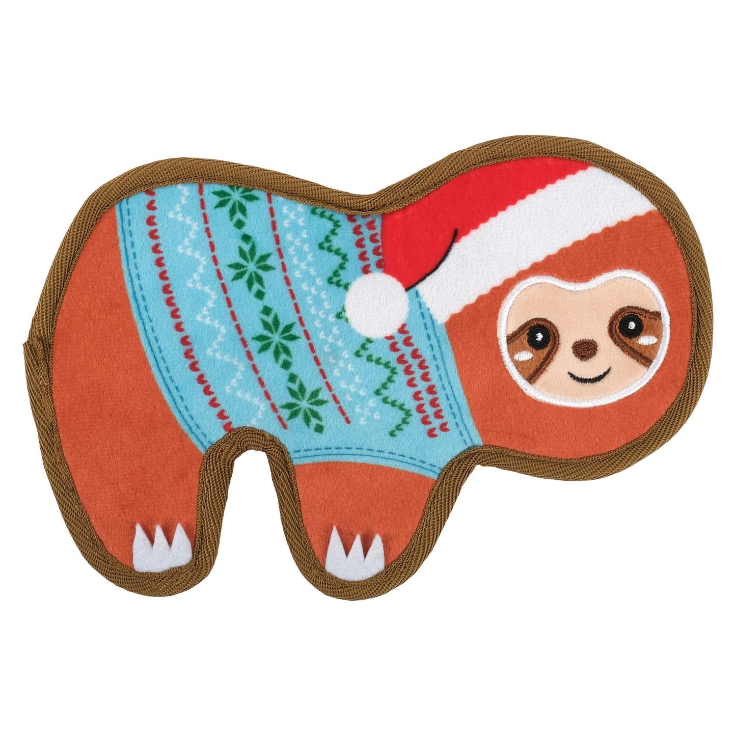 Petstock Christmas Sloth Flat Dog Toy