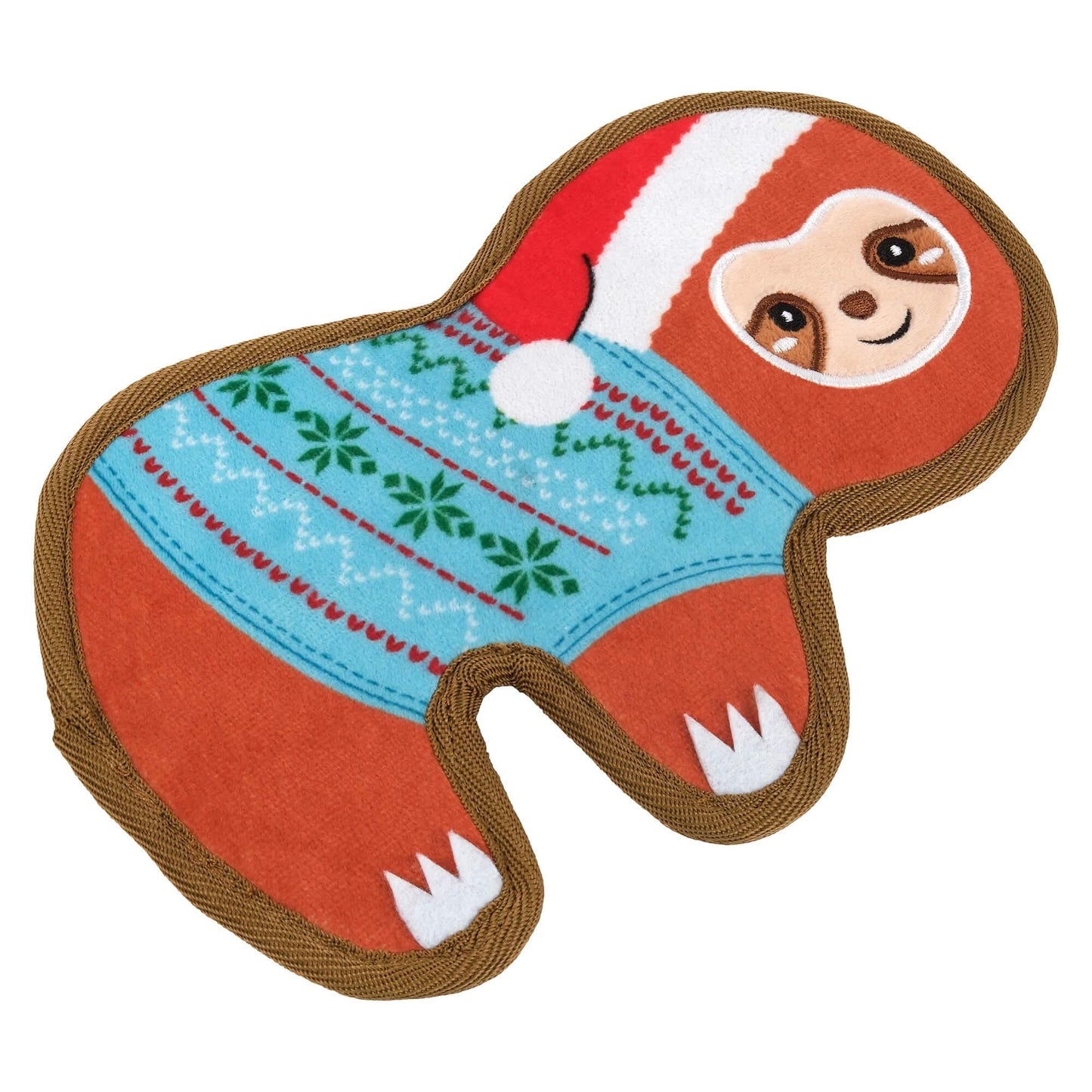 Petstock Christmas Sloth Flat Dog Toy