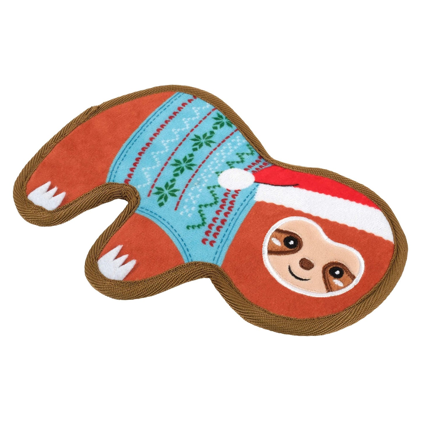 Petstock Christmas Sloth Flat Dog Toy