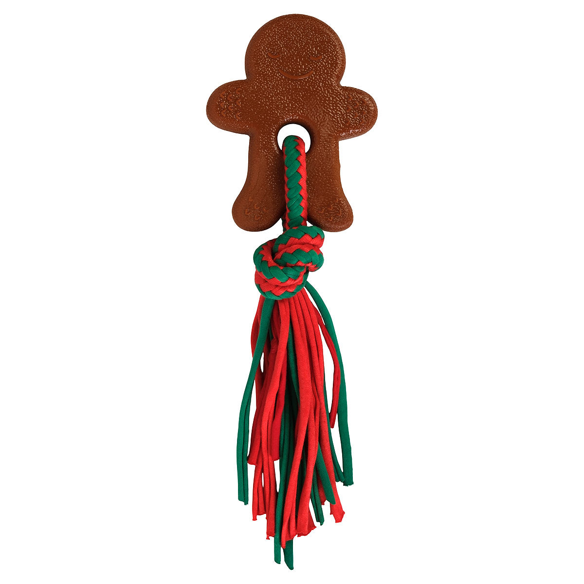 Petstock Christmas Gingerbread Man Rope & Rubber Dog Toy