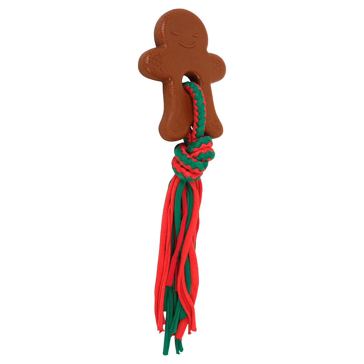 Petstock Christmas Gingerbread Man Rope & Rubber Dog Toy