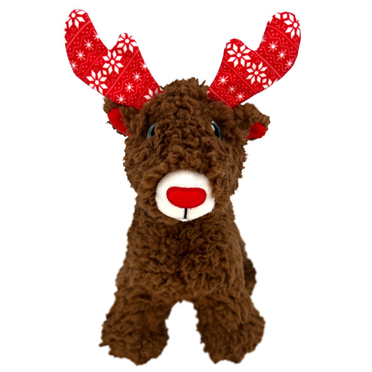 Kong Christmas Holiday Sherps Reindeer Dog Toy