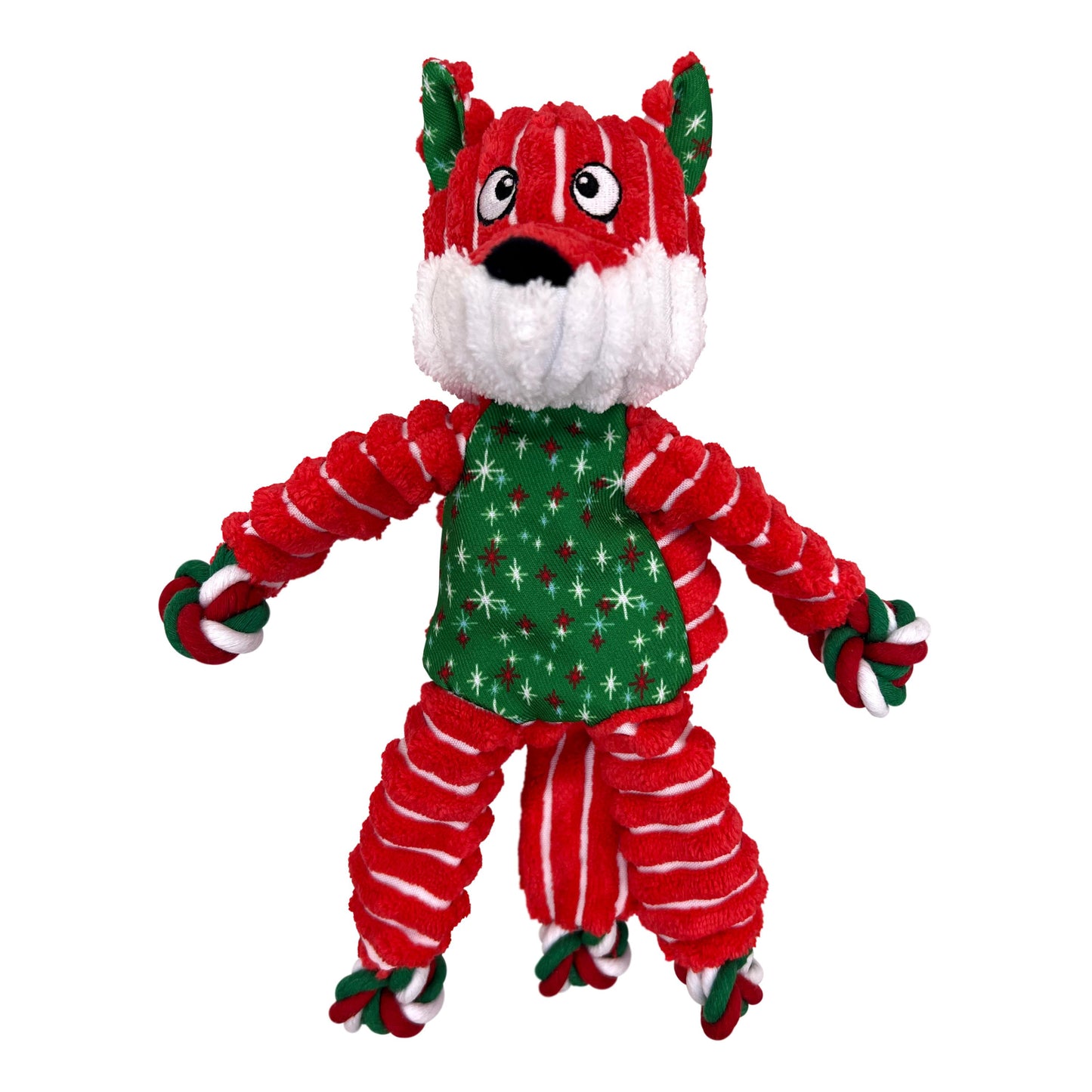 Kong Christmas Holiday Floppy Knots Fox Dog Toy