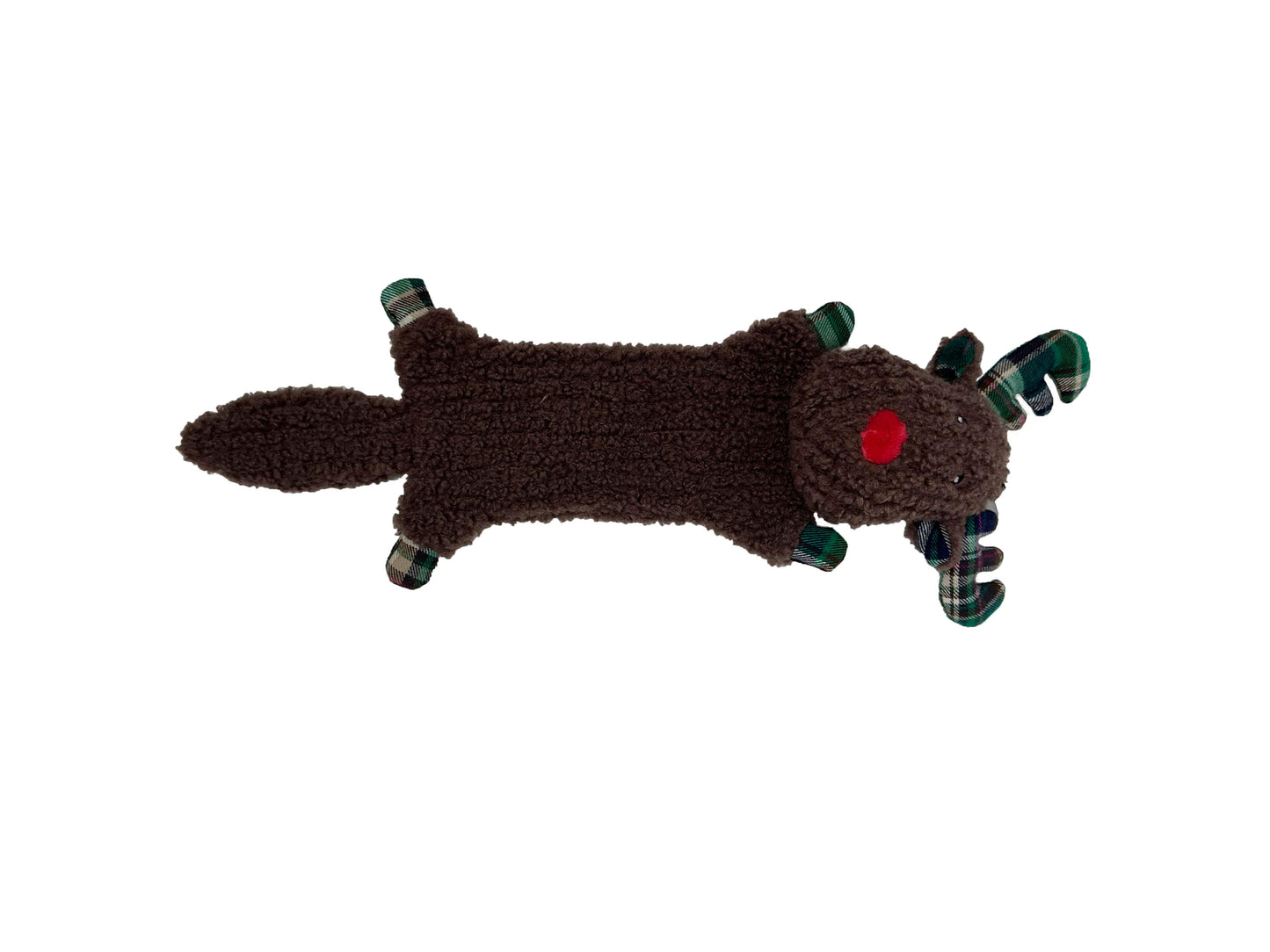 Bark-A-Boo Campfire Flatty Reindeer Dog Toy