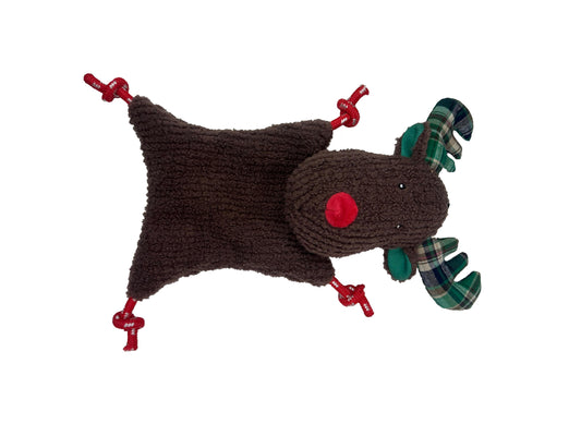 Bark-A-Boo Campfire Rope Flatty Moose Dog Toy