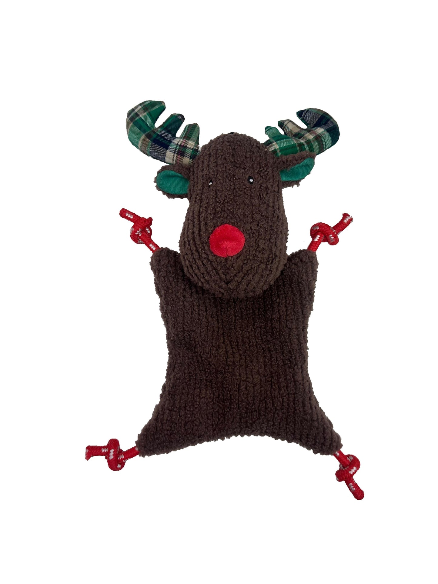 Bark-A-Boo Campfire Rope Flatty Moose Dog Toy