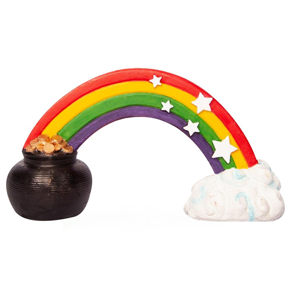 Aqua One Ornament Rainbow With Pot Of Gold Large