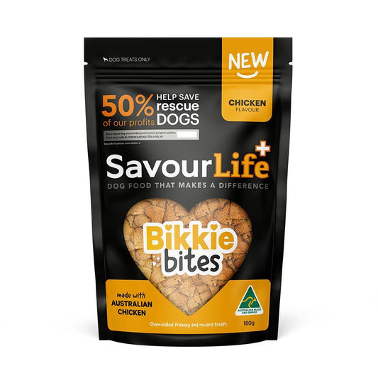 SavourLife Chicken Bikkie Bites Dog Treats 180g