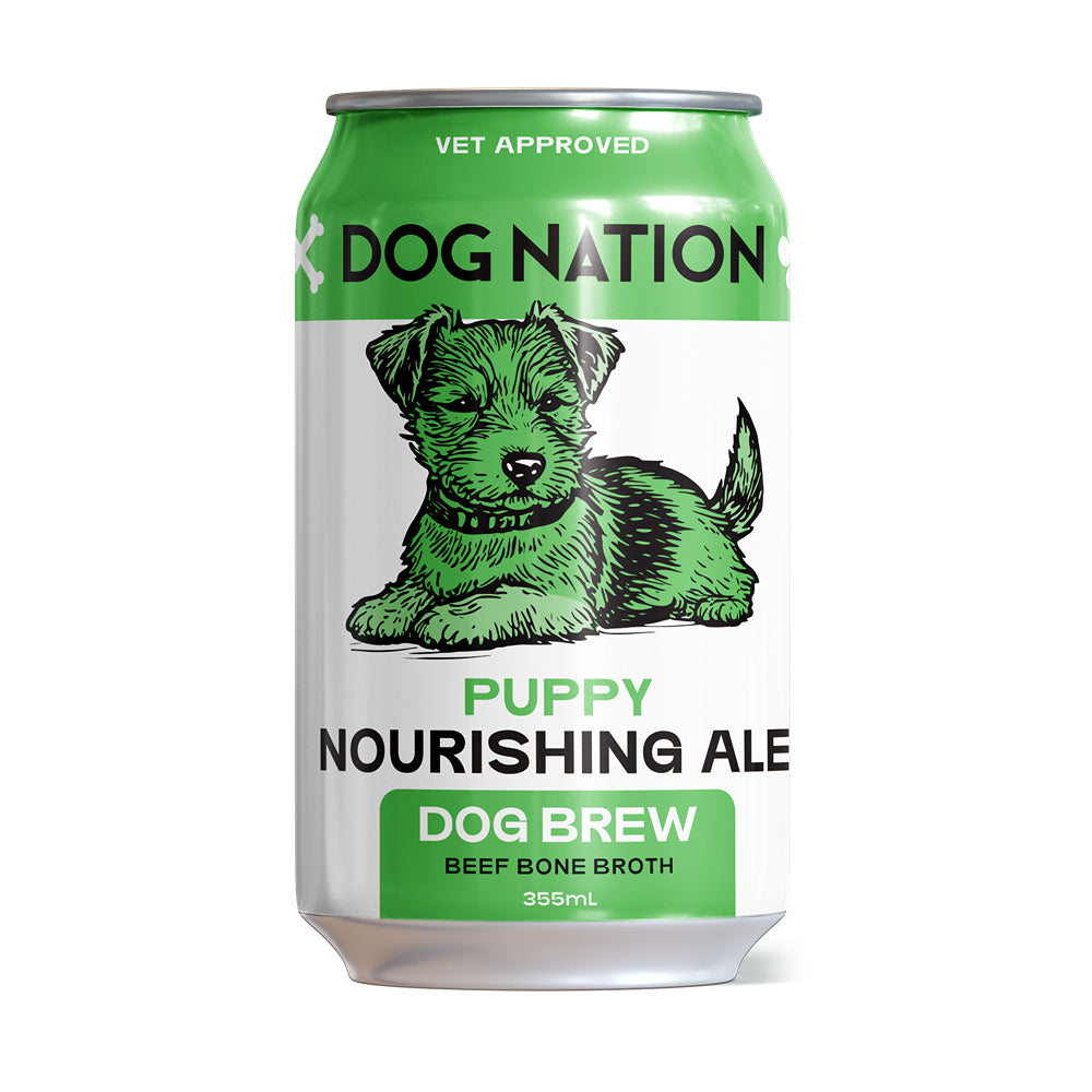 Dog Nation Dog Beer Beef Bone Broth Puppy Dog Treats