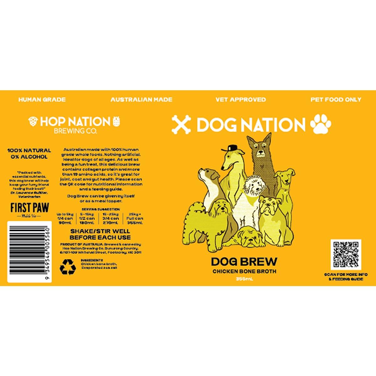 Dog Nation Dog Beer Chicken Bone Broth Dog Treats