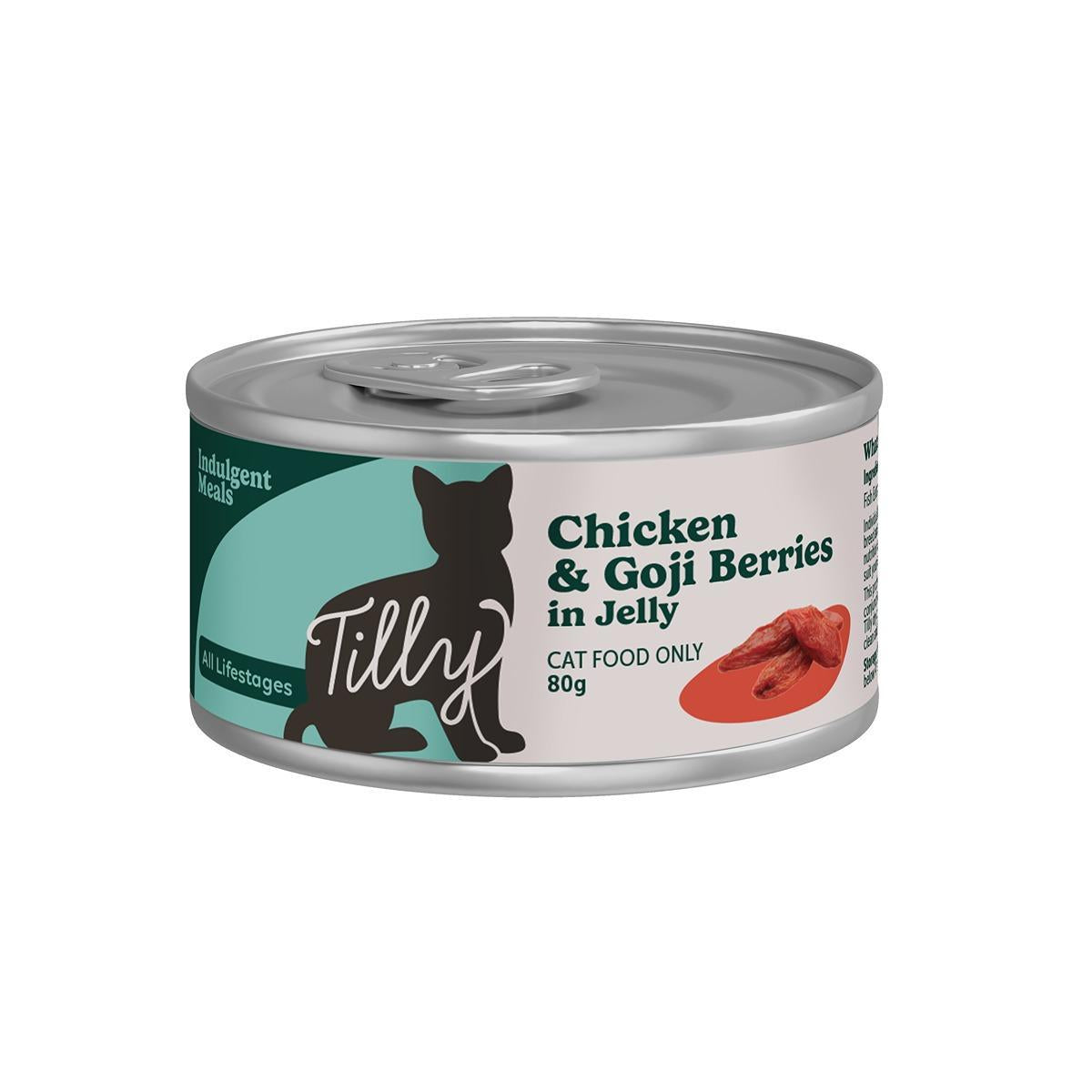 Tilly Indulgent Meals Chicken & Goji Berries in Jelly Wet Cat Food 80g