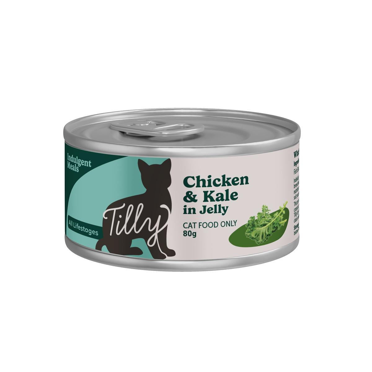 Tilly Indulgent Meals Chicken & Kale in Jelly Wet Cat Food 80g