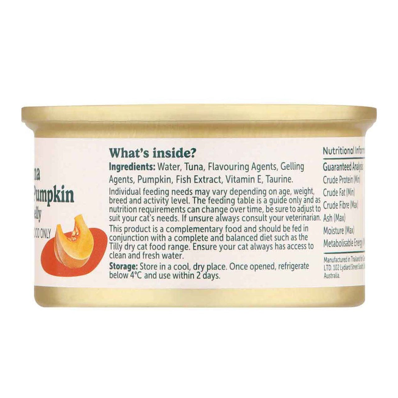 Tilly Indulgent Meals Tuna & Pumpkin in Jelly Wet Cat Food 80g