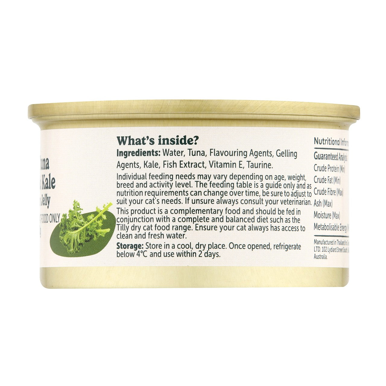 Tilly Indulgent Meals Tuna & Kale in Jelly Wet Cat Food 80g