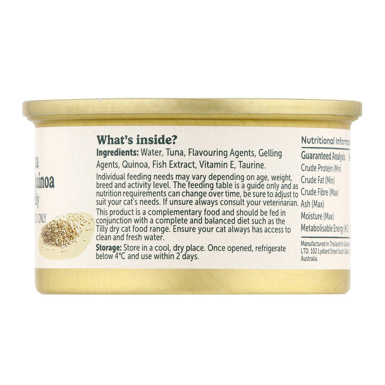 Tilly Indulgent Meals Tuna & Quinoa in Jelly Wet Cat Food 80g
