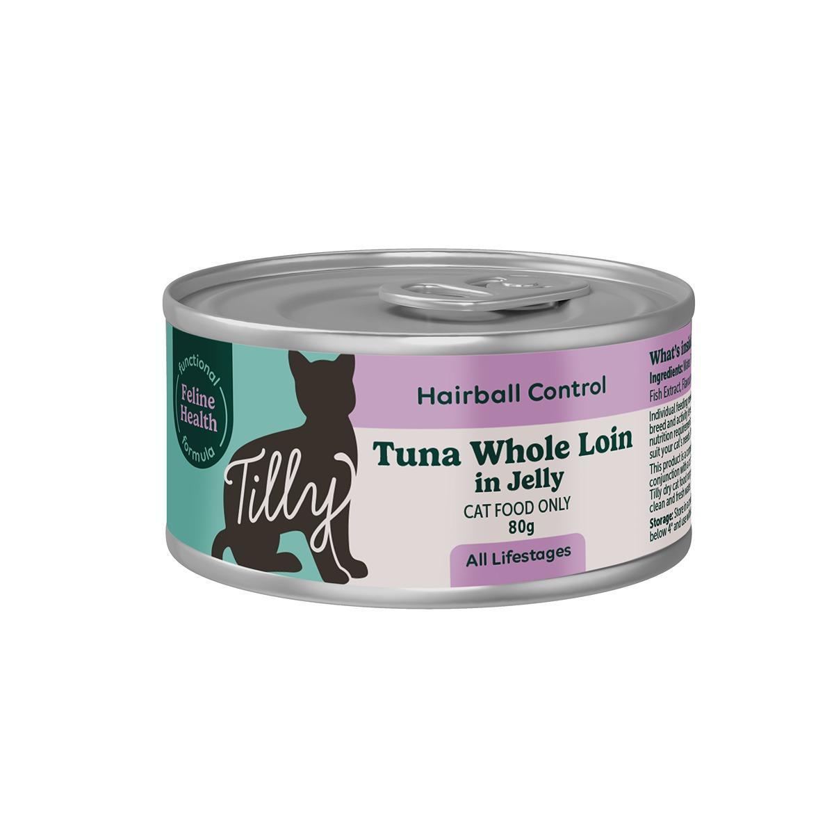 Tilly Functional Formula Hairball Control Tuna in Jelly Wet Cat Food 80g