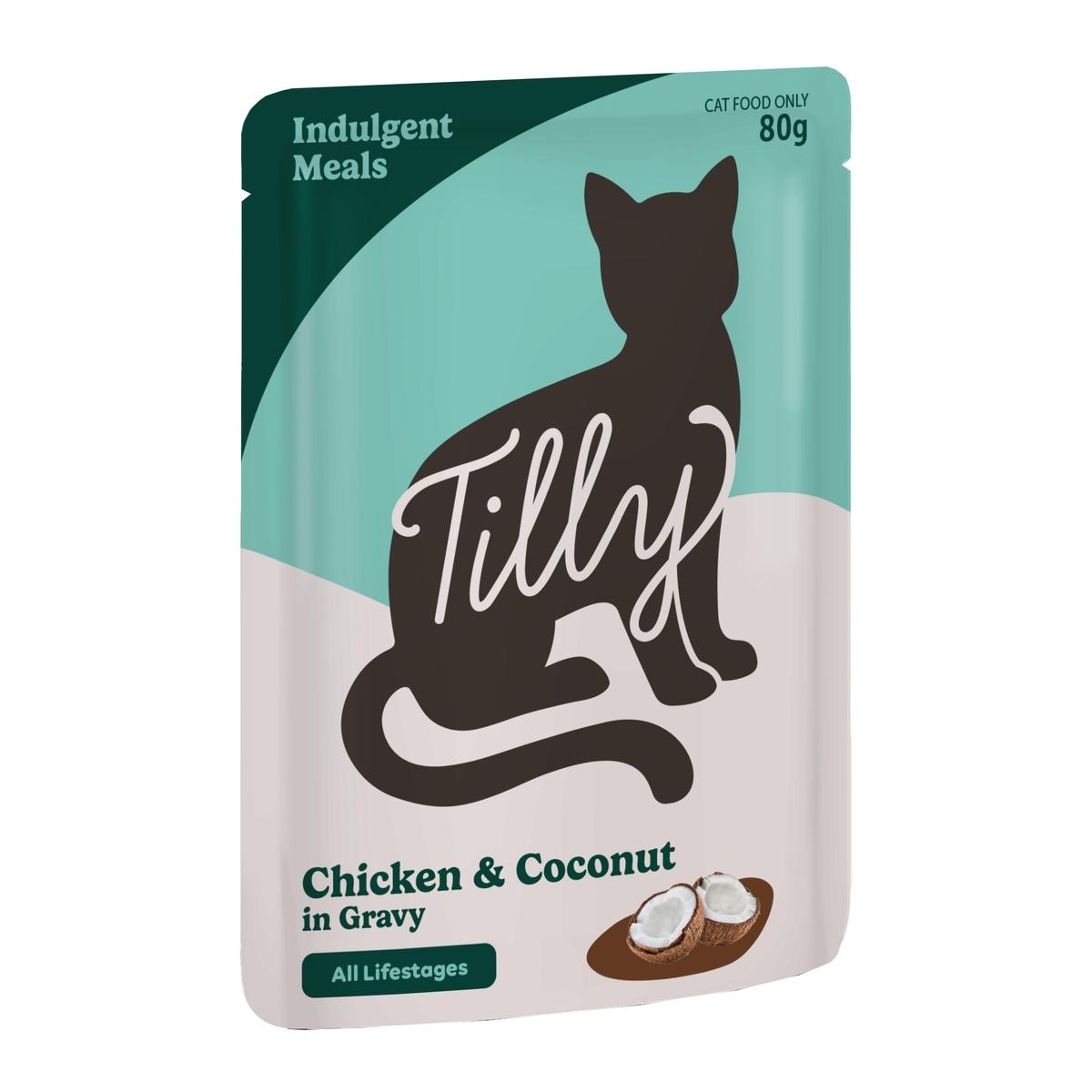 Tilly Indulgent Meals Chicken & Coconut in Gravy Wet Cat Food 80g