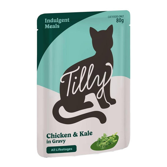 Tilly Indulgent Meals Chicken & Kale in Gravy Wet Cat Food 80g