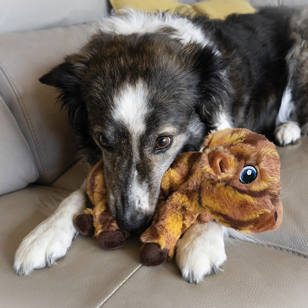 Kong Low Stuff Stripes Cow Dog Toy