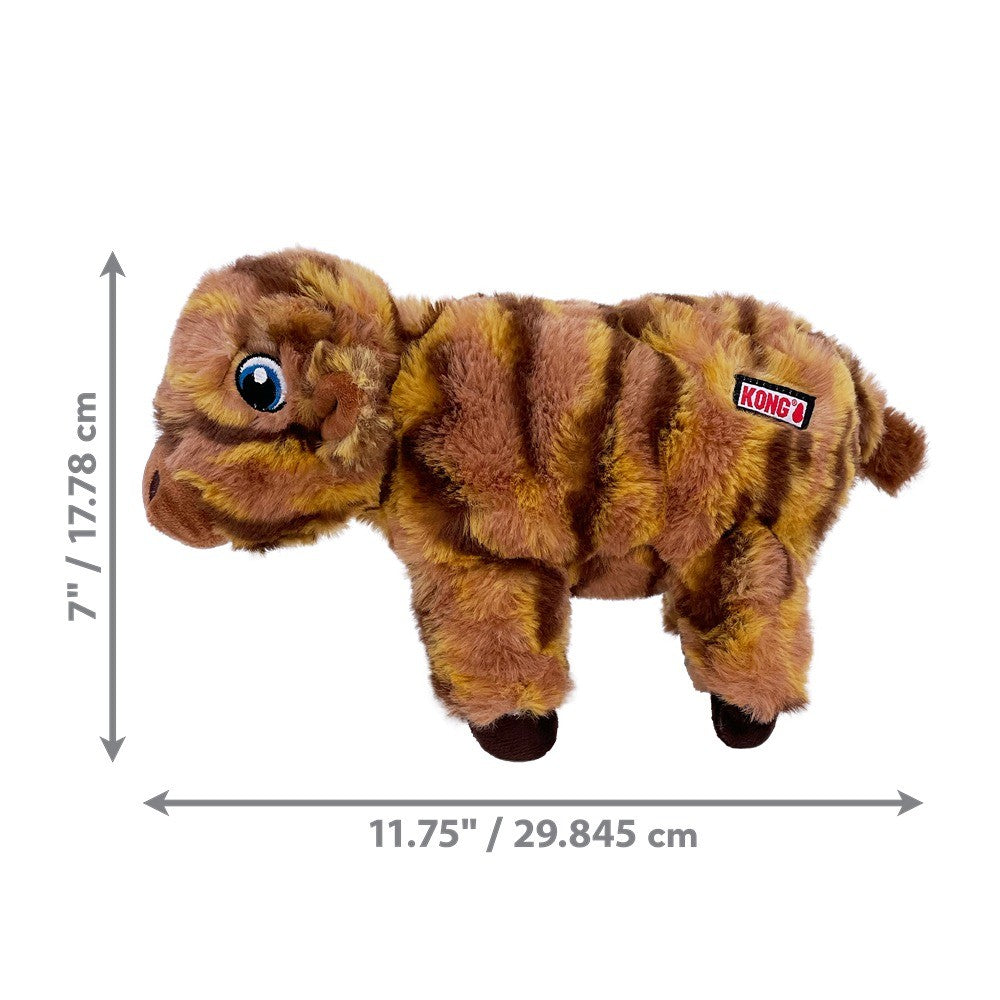 Kong Low Stuff Stripes Cow Dog Toy