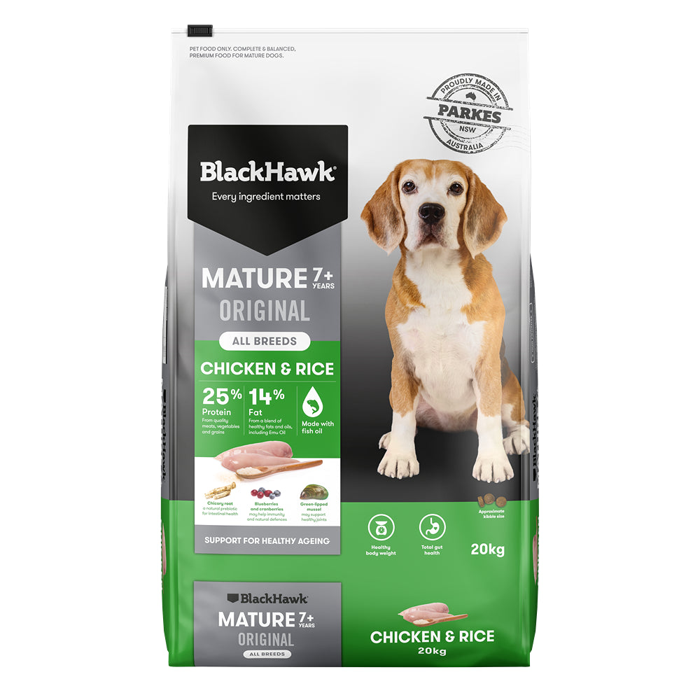 Black Hawk Original Mature Chicken & Rice Dry Dog Food