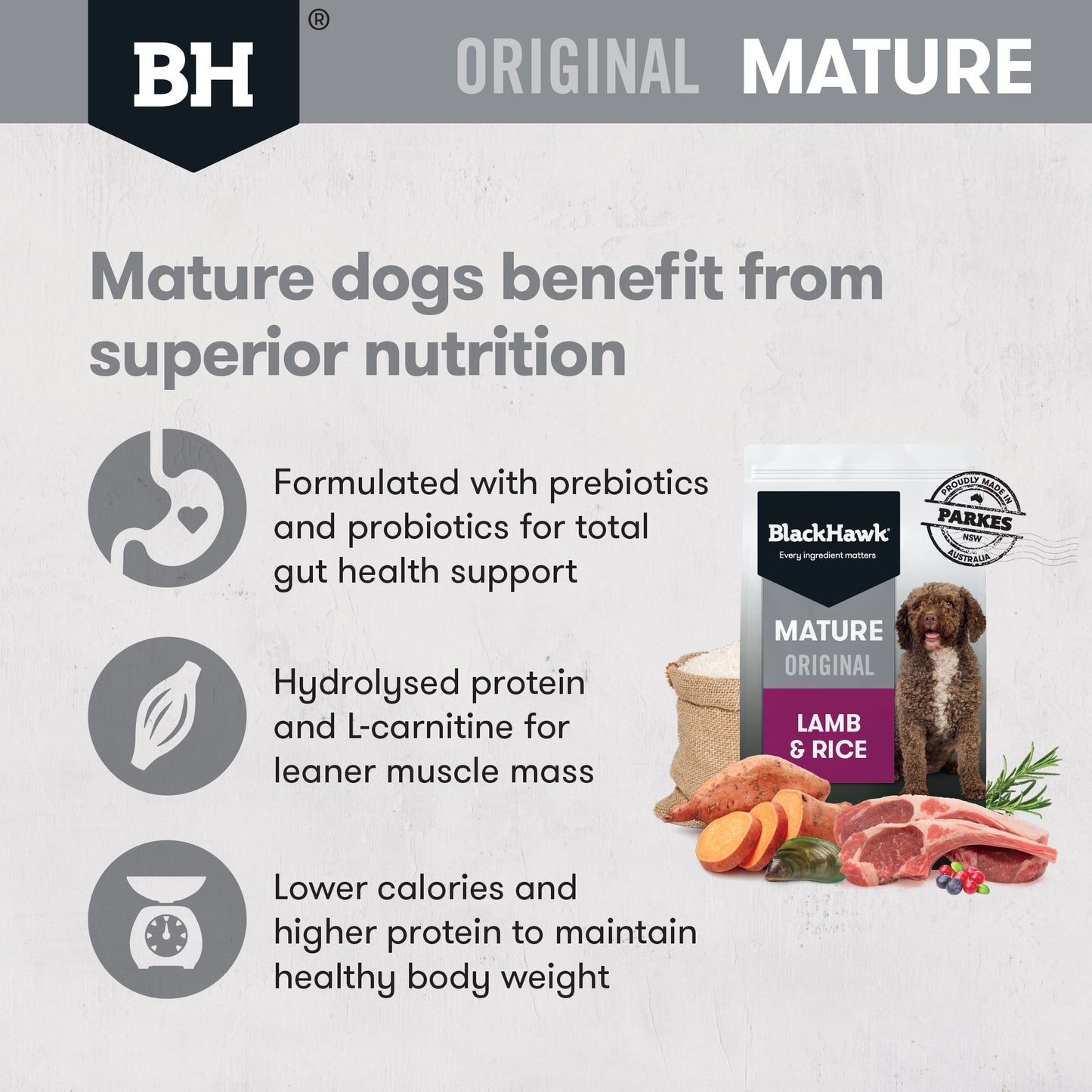 Black Hawk Original Mature Lamb & Rice Dry Dog Food