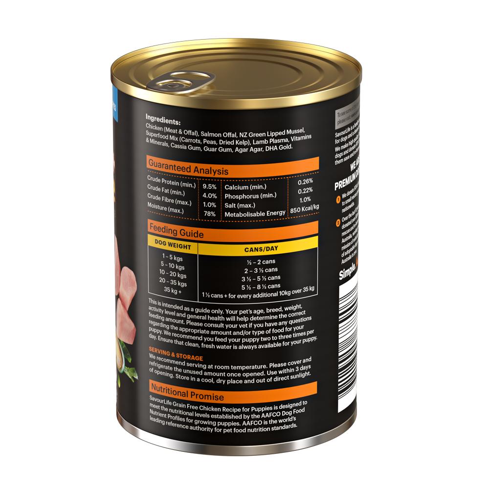 SavourLife Grain Free Puppy Chicken Recipe Wet Dog Food 375g