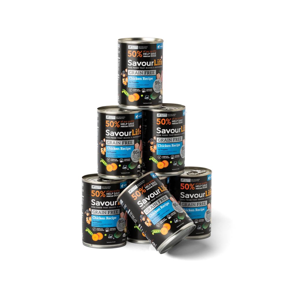 SavourLife Grain Free Puppy Chicken Recipe Wet Dog Food 375g