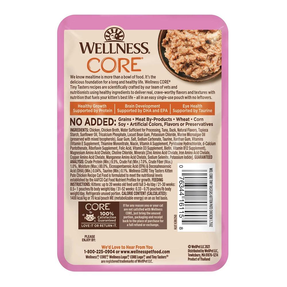 Wellness Core Tiny Tasters Kitten Pate Chicken Wet Cat Food 50g