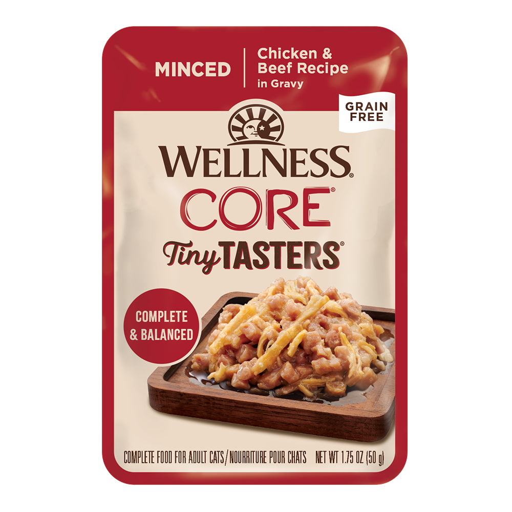 Wellness Core Tiny Tasters Minced Chicken & Beef In Gravy Wet Cat Food 50g