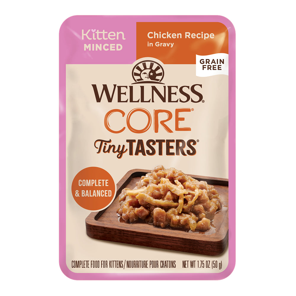 Wellness Core Tiny Tasters Kitten Minced Chicken In Gravy Wet Cat Food 50g