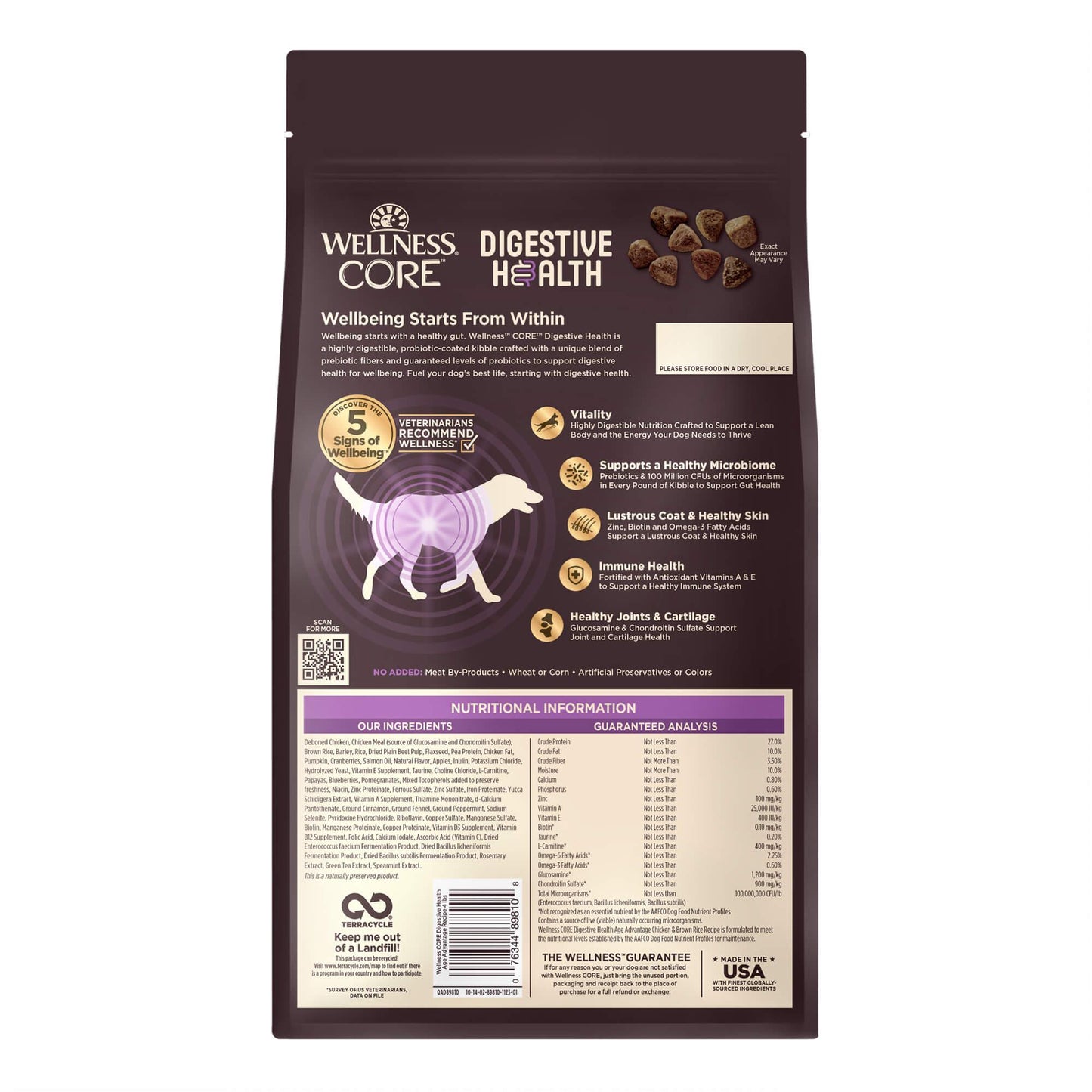 Wellness Core Natural Digestive Health Age Advantage Chicken & Brown Rice Recipe Dry Dog Food