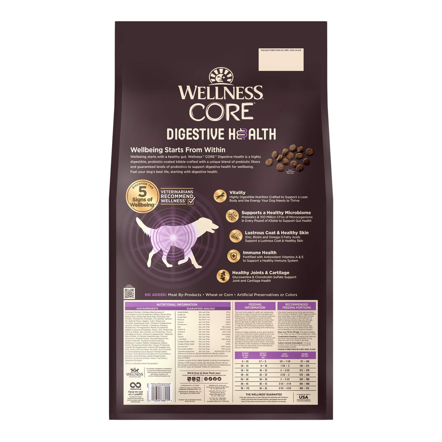 Wellness Core Natural Digestive Health Age Advantage Chicken & Brown Rice Recipe Dry Dog Food