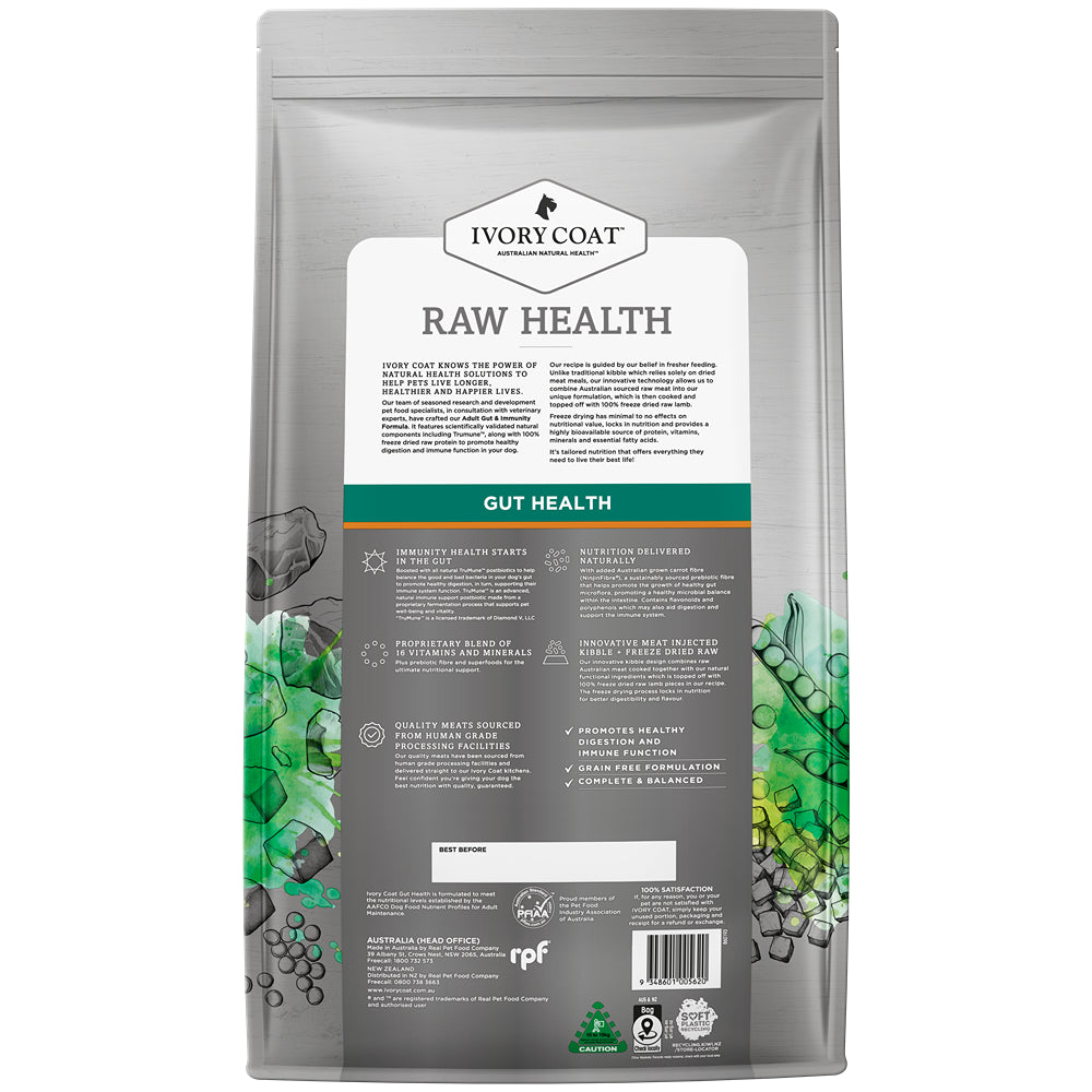 Ivory Coat Raw Health Gut Health Dry Dog Food