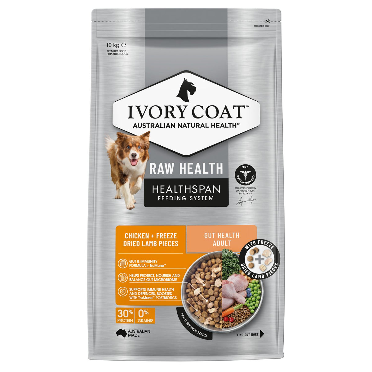 Ivory Coat Raw Health Gut Health Dry Dog Food