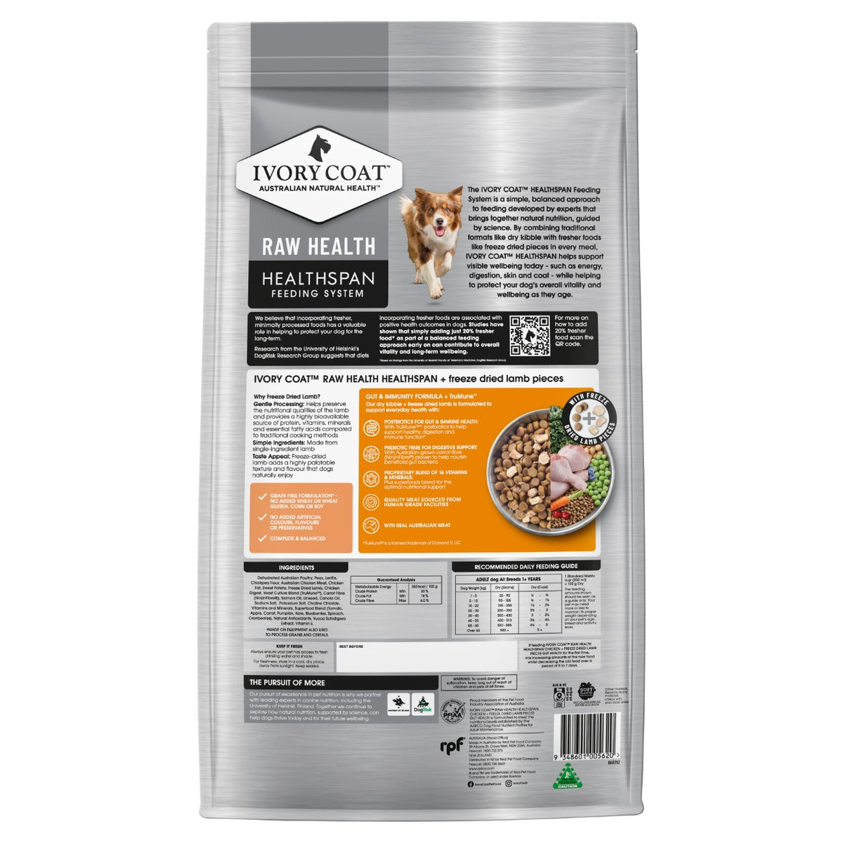 Ivory Coat Raw Health Gut Health Dry Dog Food